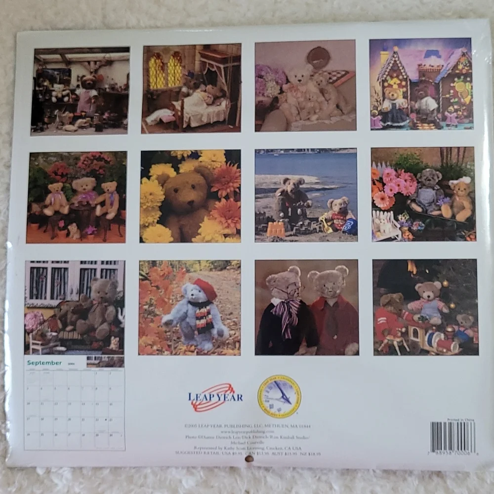 2006 Vintage calendar 16 month leap year publishing teddy bears original wrapper